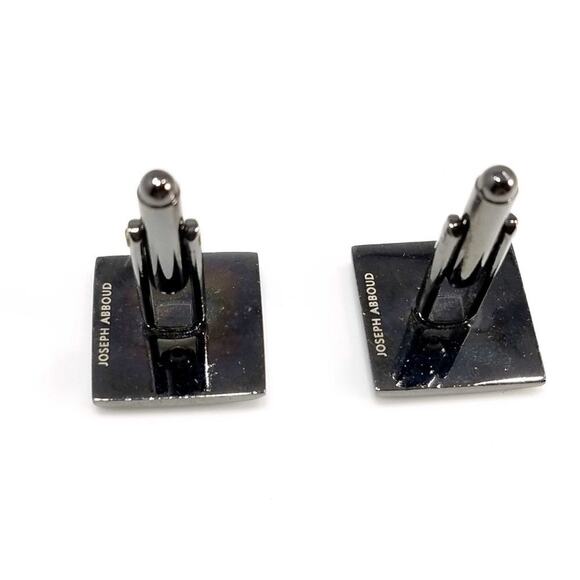 Vintage Designer Cuff Links, Joseph Abboud, Red White Blue Enamel, 1990s, 3/4 In - Picture 6 of 10